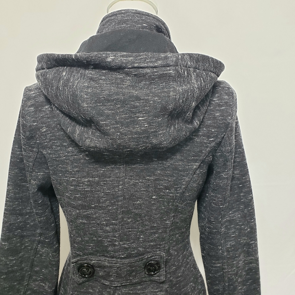 Sebby Gray Zip/Toggle Hooded Jacket Sz S/P - Picture 6 of 8